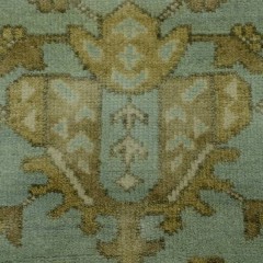 Hand Knotted Vegetable Dyed Oushak Wool Carpet