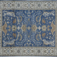Hand Woven Silk Oushak Carpet