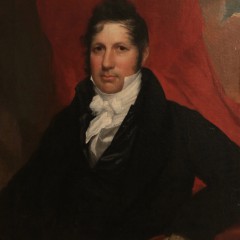 John Wesley Jarvis Oil on Canvas "Portrait of Ezra Weeks"