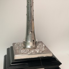 Sterling Silver Sculpture of "Eddystone" Lighthouse