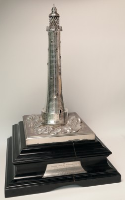 Sterling Silver Sculpture of "Eddystone" Lighthouse