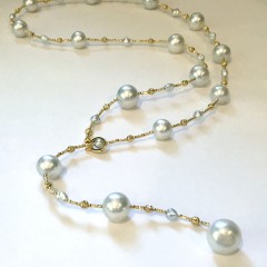Fine 11mm – 14mm South Sea White Pearl Necklace