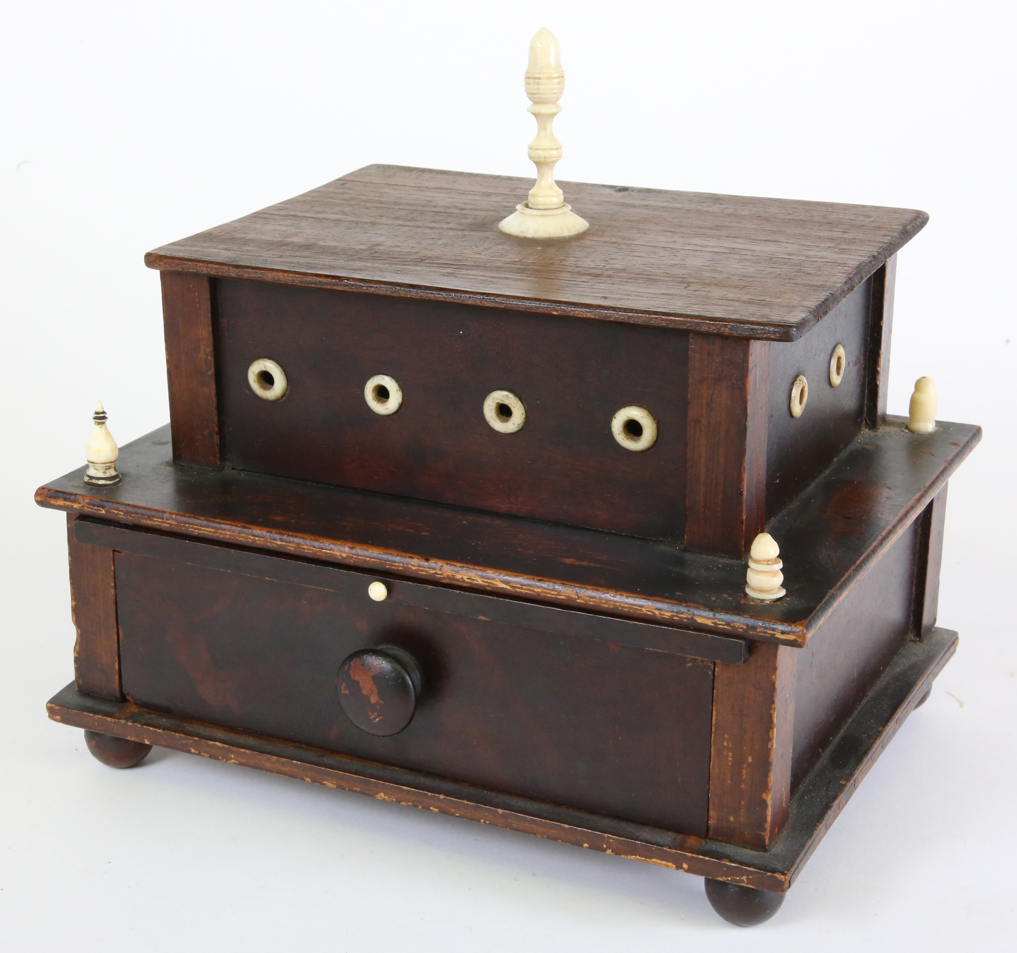Whaleman Made Sewing Box, 19th Century
