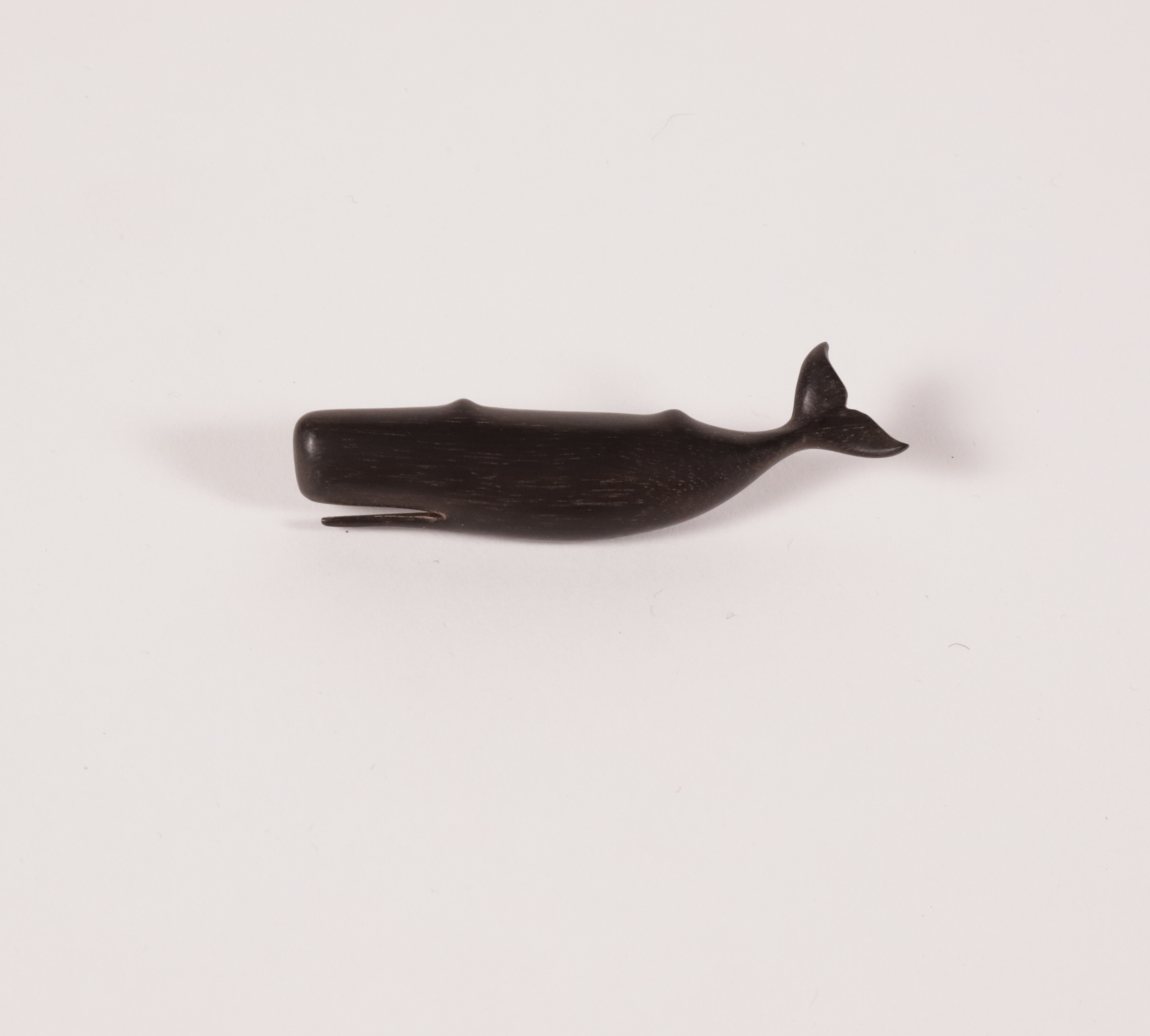 Charlie Sayle Carved Ebony Sperm Whale Pin