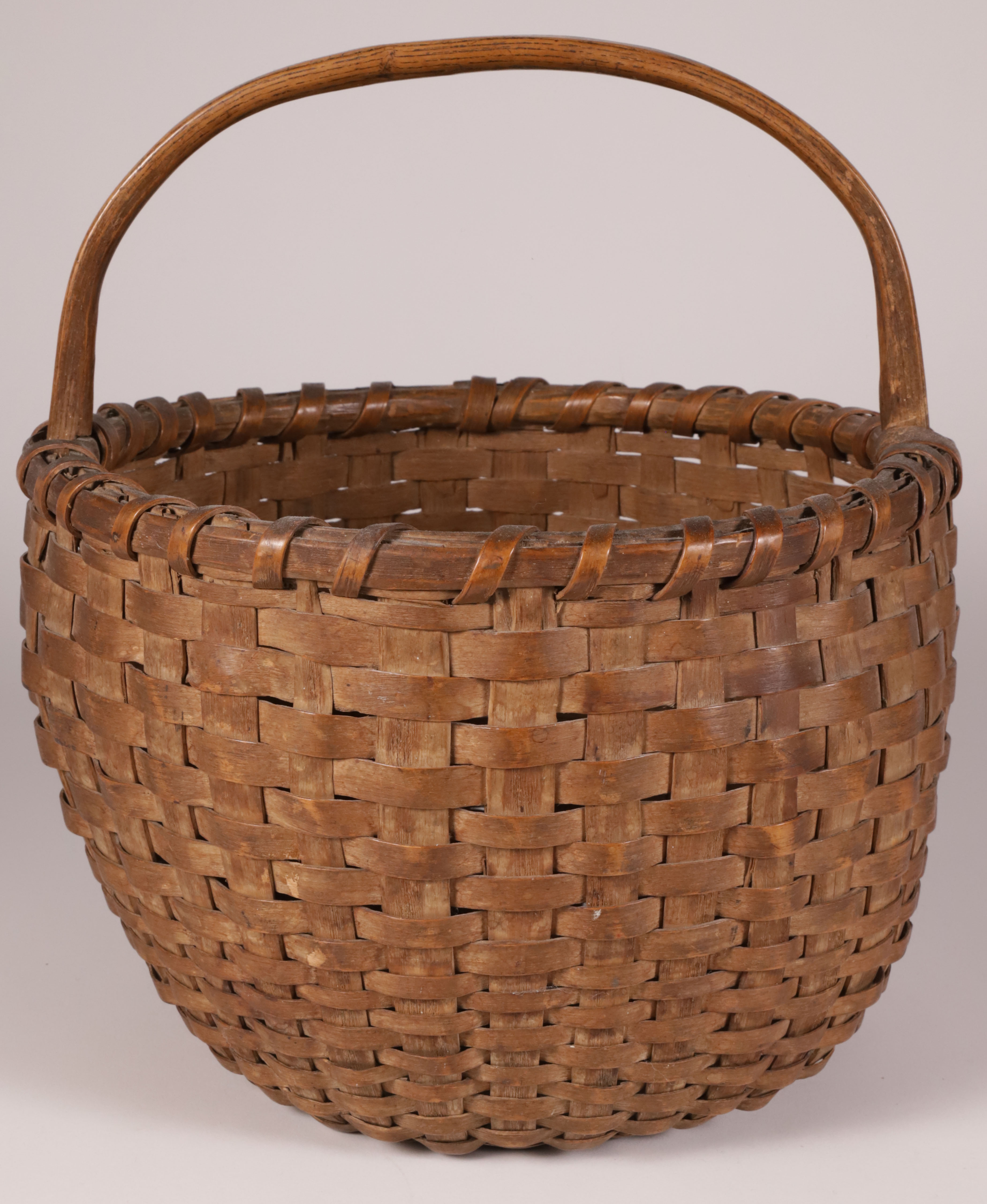 American Splint Woven Harvest Basket, 19th Century