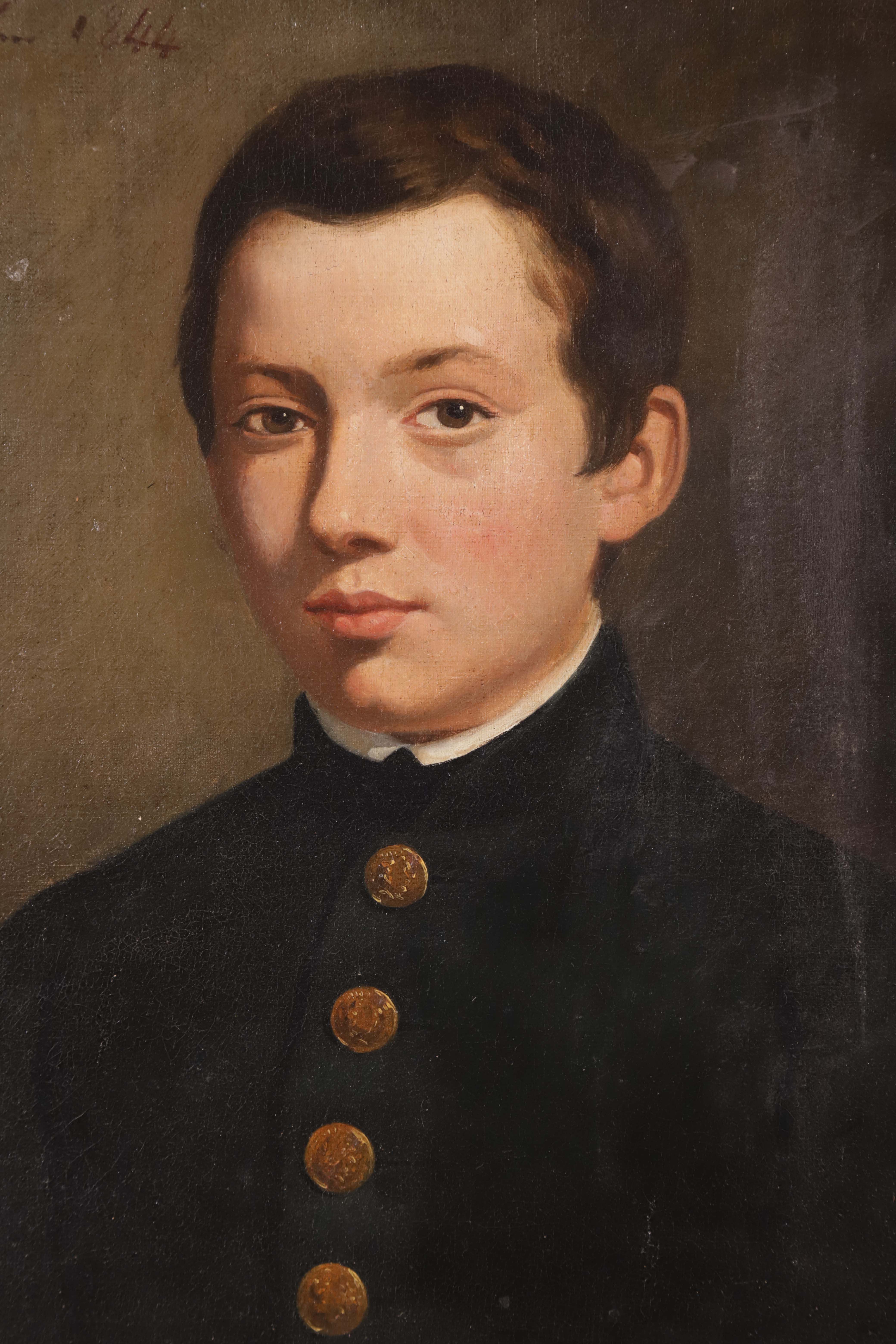 Oil on Canvas “Portrait of a Young Man in Military Uniform”, circa 1844