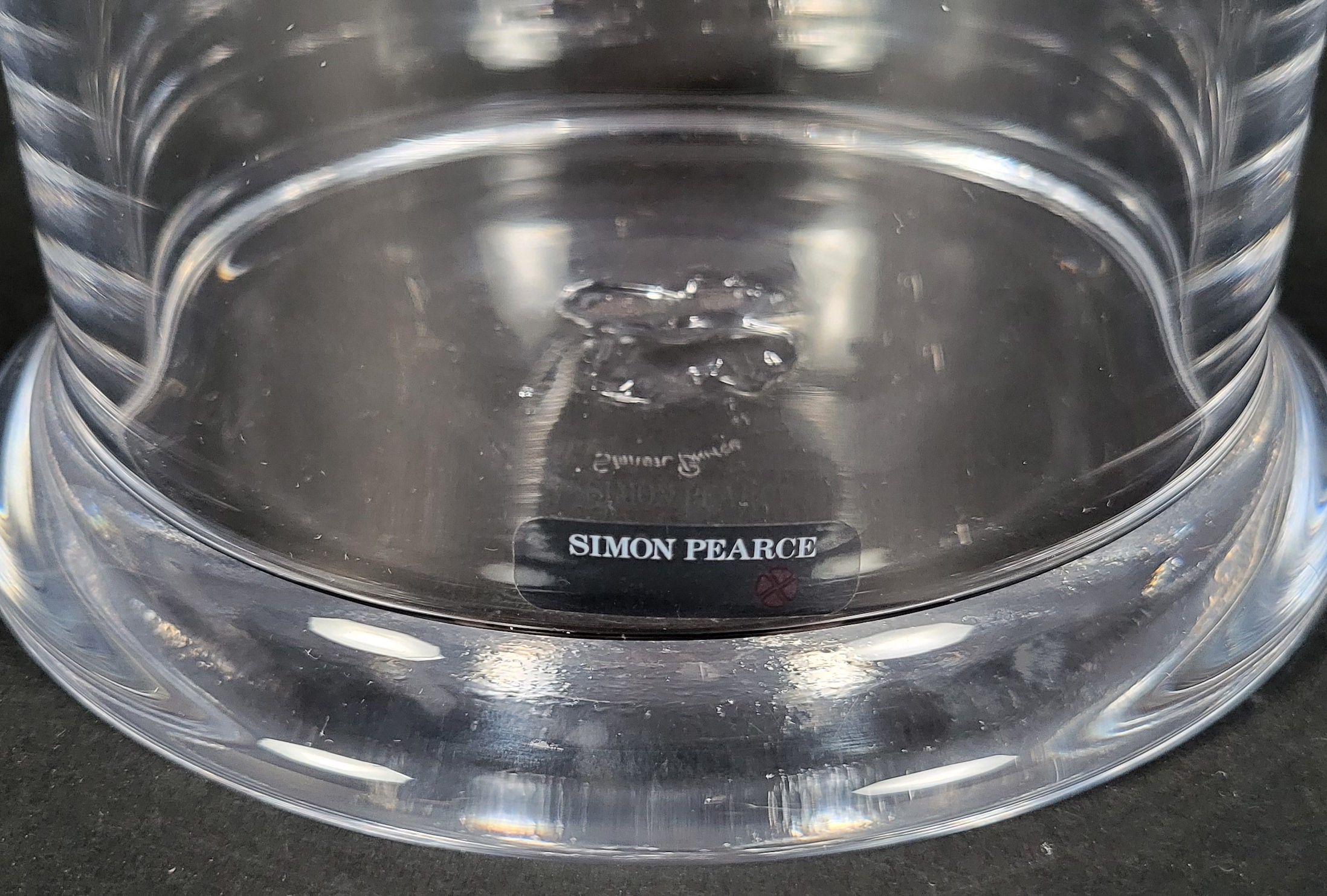 Vintage Simon Pearce Hand Blown Glass Champagne Ice Bucket