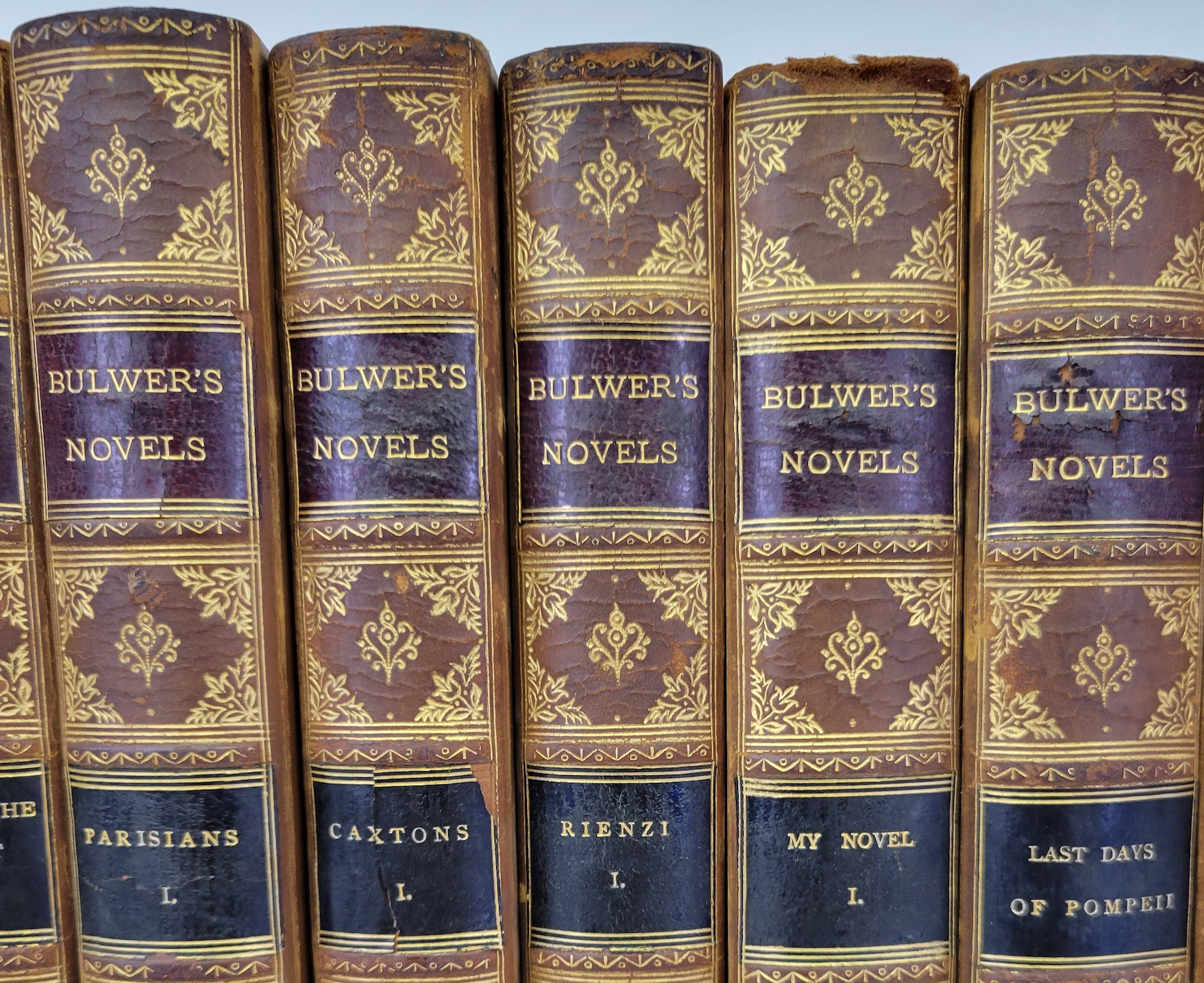 Set of 30 Leatherbound Books: The Novels of Edward Bulwer Lytton 1892 Library Edition