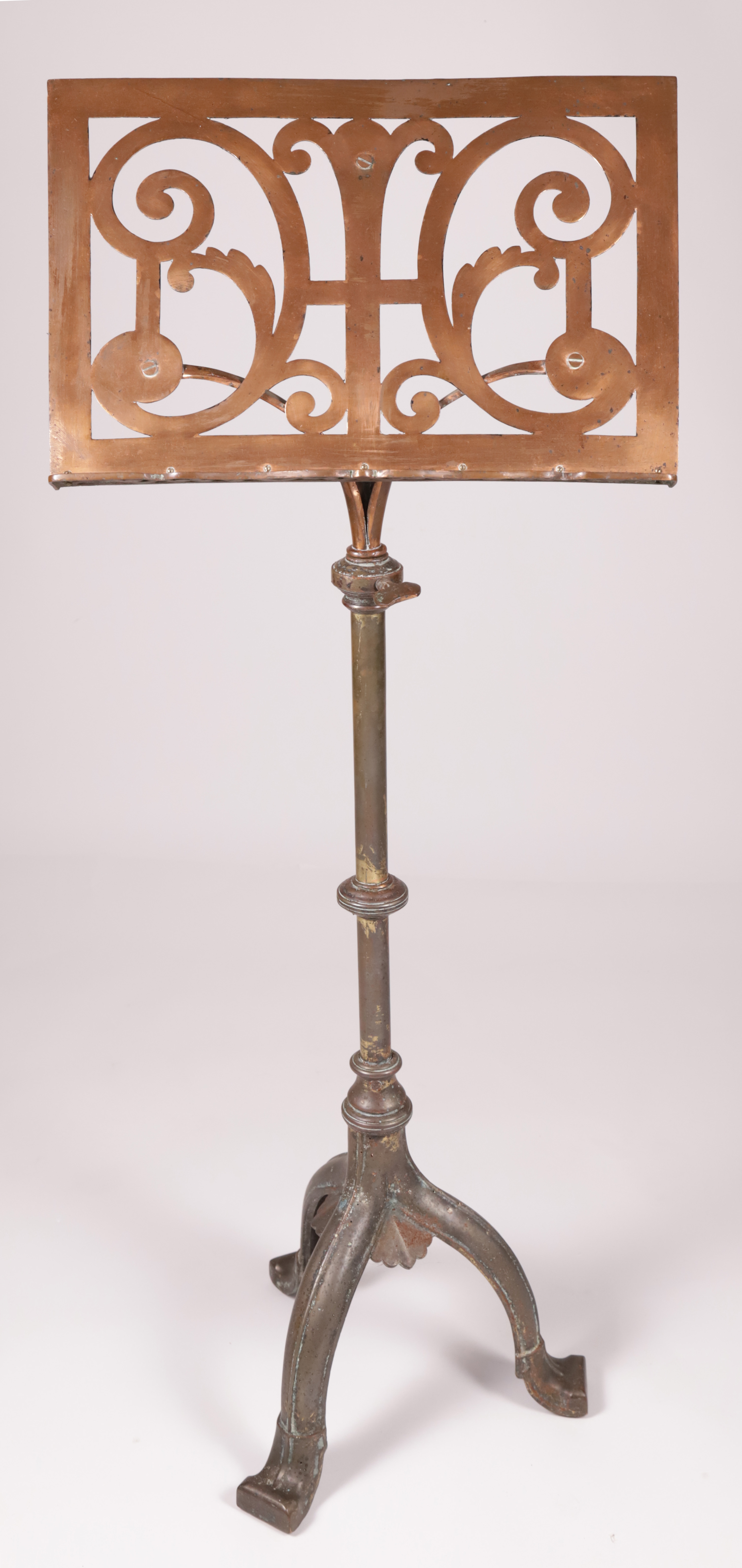 19th Century Iron, Brass, and Copper Music Stand