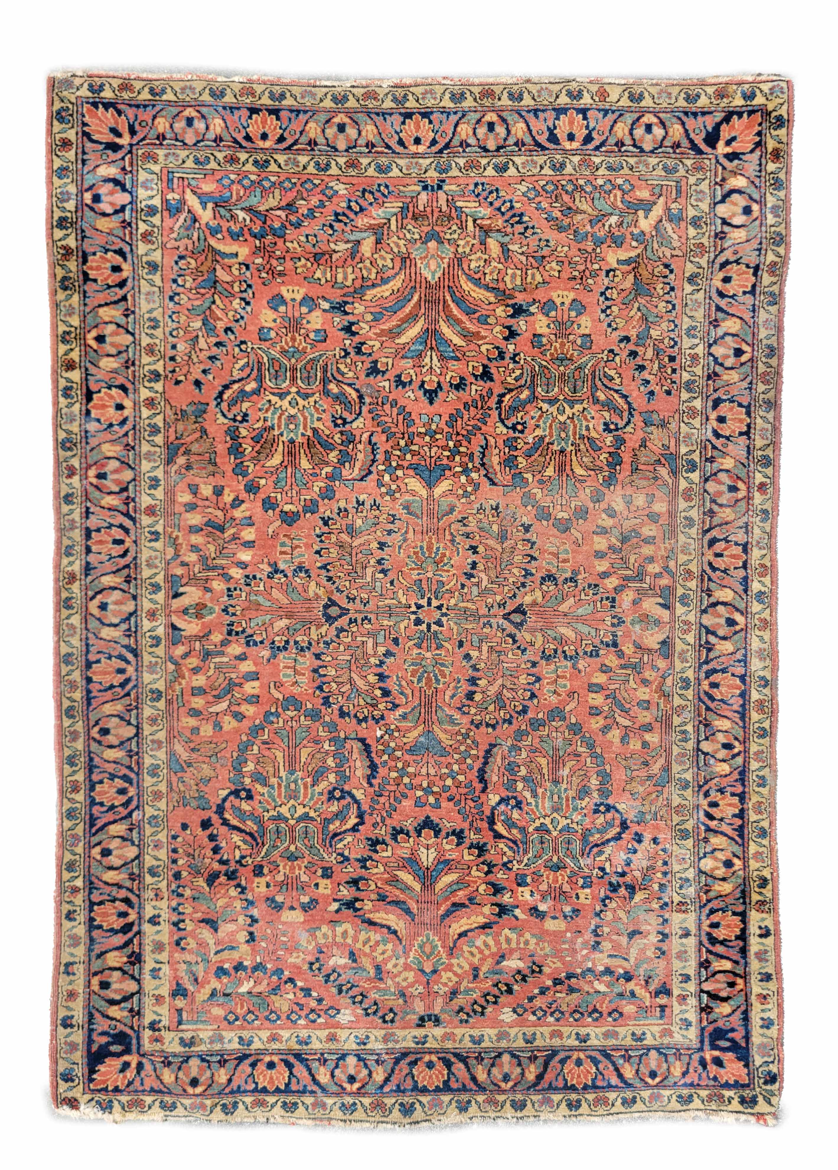 135-3583 Sarouk Oriental Throw Rug Carpet A 092723