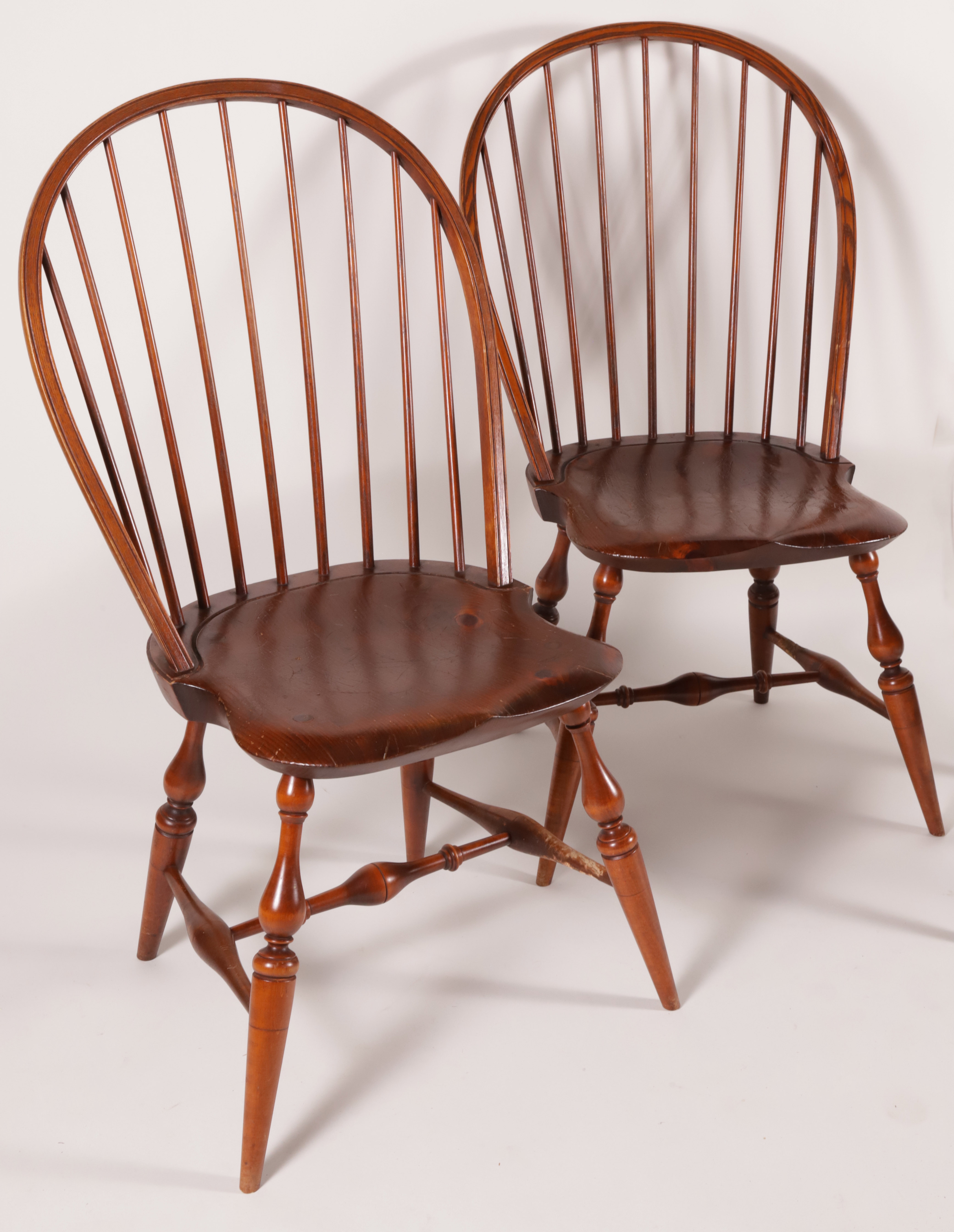 Set of Four Warren Chair Works Bow-back Windsor Side Chairs
