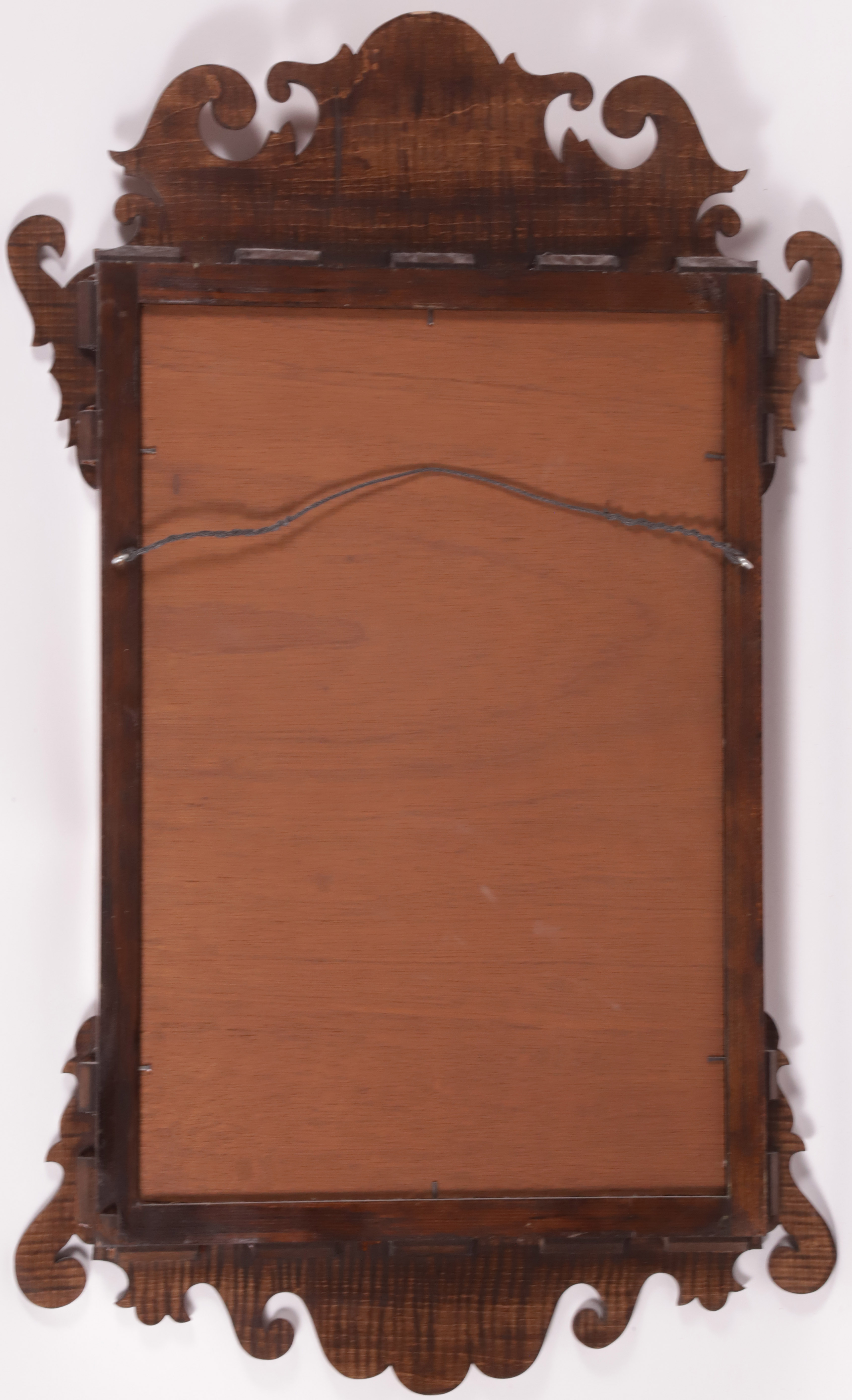 Chippendale Style Tiger Maple Mirror, 20th Century
