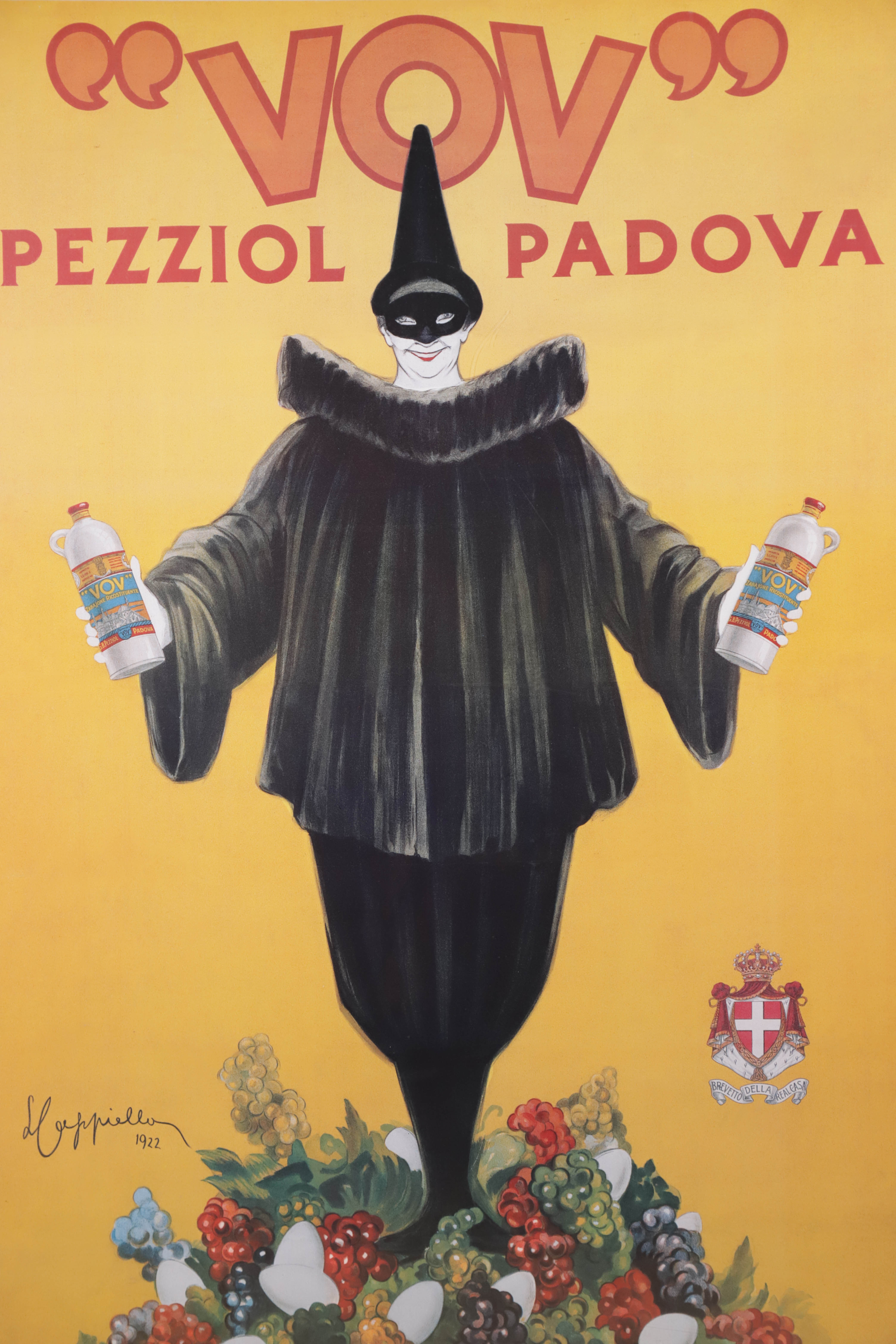 Contemporary Large Format Italian “Vov Pezziol Padova” Advertising Poster