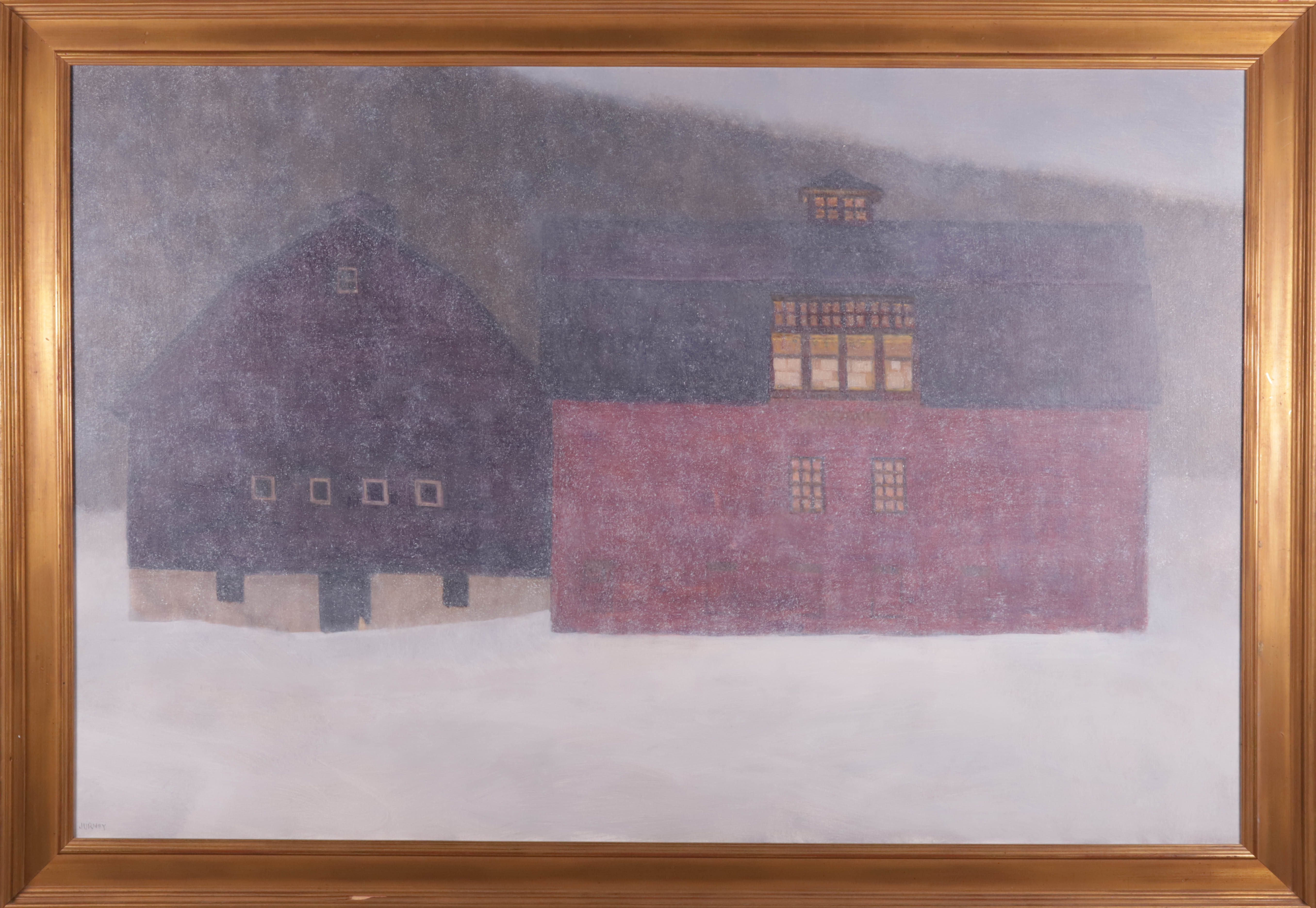 Donald Jurney Oil on Canvas "Barn"