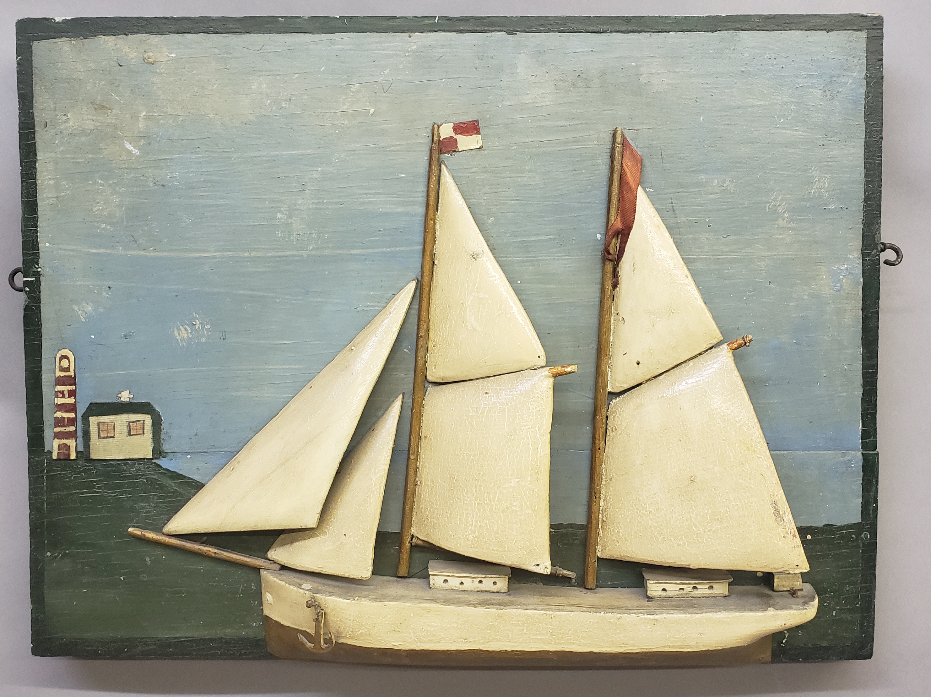 3440-955 Folk Art Ship Plaque A
