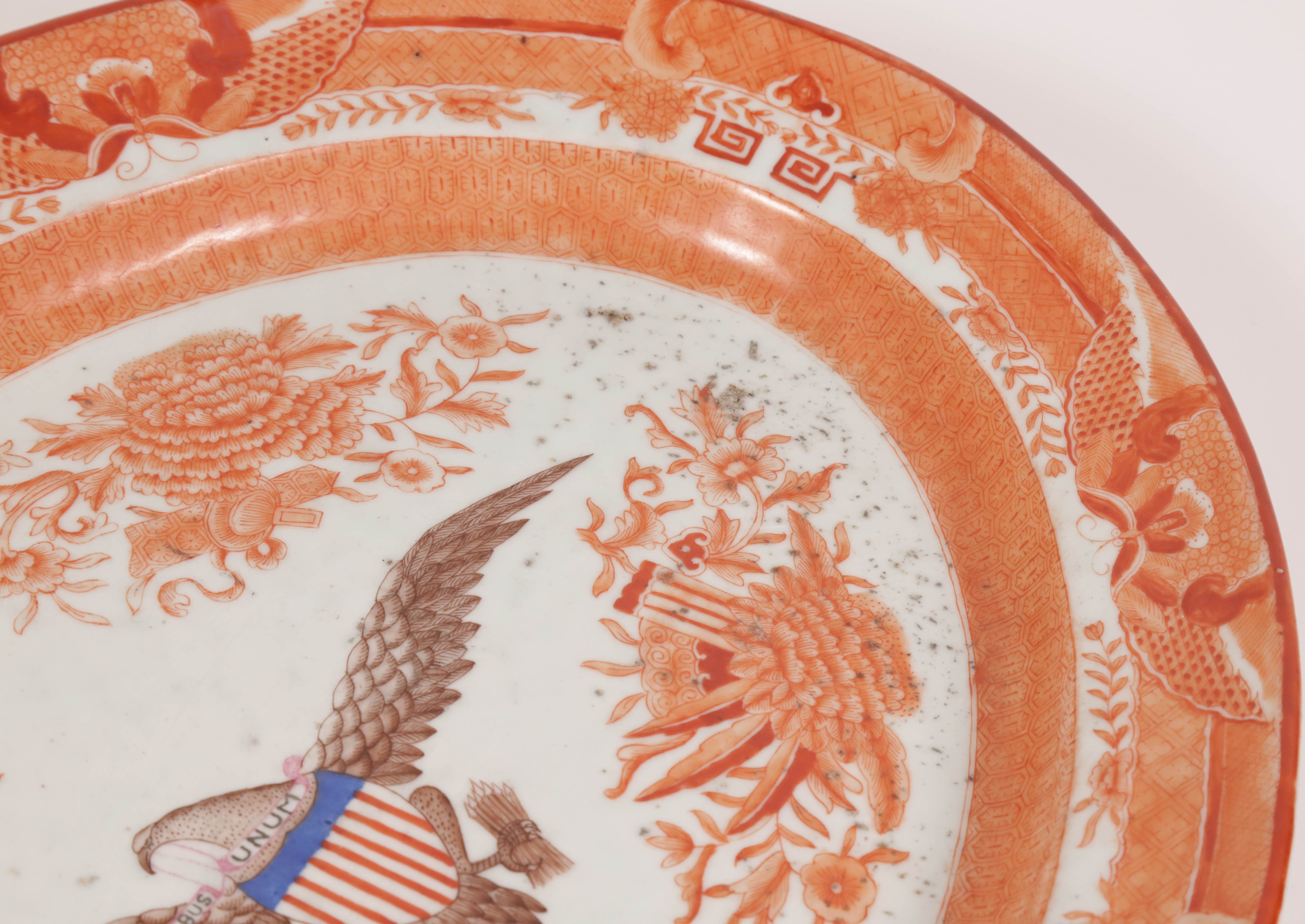 Chinese Orange Fitzhugh Platter, 20th Century